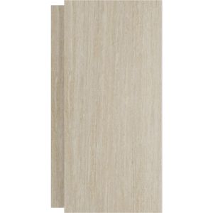 Luca Varess - Douchewandbekleding Set - Mat Travertin - 2 x 120 x 260 cm - SPC