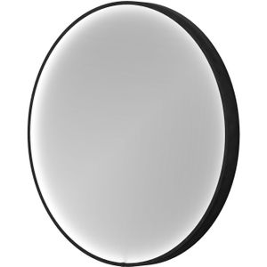 Balmani Secret Black rond badkamerspiegel Ø 60 cm met spiegelverlichting en -verwarming