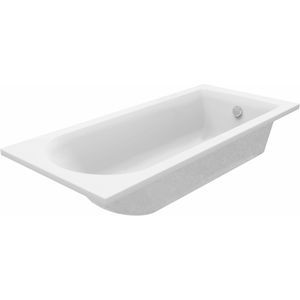 Luca Varess Rosala eenpersoons inbouwbad 180 x 80 cm acryl mat wit