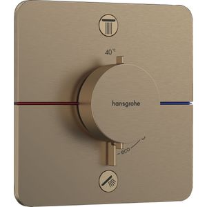 Hansgrohe Showerselect Comfort Q inbouw thermostaat 2 uitgangen brushed bronze