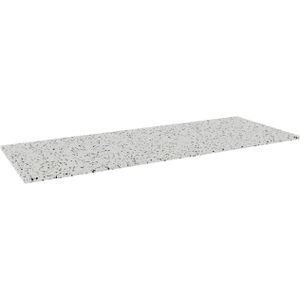 Balmani Stretto enkel of dubbel wastafelblad Bianco Nero terrazzo 150 x 55 cm