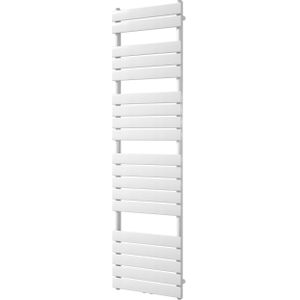 Vipera Vulcan enkele handdoekradiator 50 x 180 cm centrale verwarming hoogglans wit zij- en middenaansluiting 1,049W