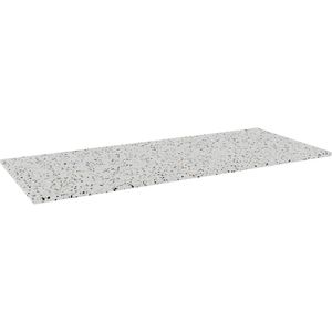 Balmani Stretto enkel of dubbel wastafelblad Bianco Nero terrazzo 135 x 55 cm