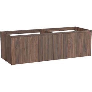 Balmani Idra zwevende wastafelonderkast 150 x 55 cm fineer notenhout 4 lades