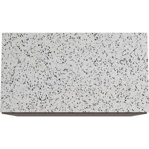 Storke Edge staand badmeubel 95 x 52 cm notenhout met Tavola enkel wastafelblad in mat wit/zwart terrazzo