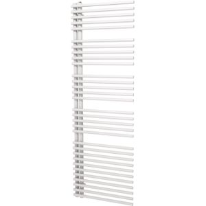 Vipera Nevada enkele handdoekradiator 60 x 180 cm elektrische verwarming hoogglans wit zijaansluiting 970W, weerstand inbegrepen