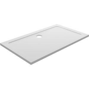 Linie Calisto douchebak 120 x 70 cm rechthoek composietmarmer wit hoogglans