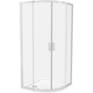 Luca Varess Vidor douchecabine kwartrond 90 x 90 cm helder glas glans chroom profiel