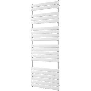 Vipera Vulcan enkele handdoekradiator 70 x 190 cm centrale verwarming hoogglans wit zij- en middenaansluiting 1,575W