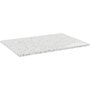 Storke Tavola enkel wastafelblad mat wit/zwart terrazzo 75 x 52 cm