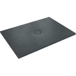 Balmani Thanos douchebak 120 x 90 cm graniet zwart gevlamd
