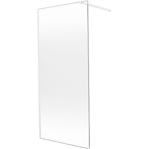 Balmani Modular inloopdouche: 100 x 200 cm, Permafrost met coating, Mat witte profielen