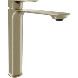 Blaufoss Bodan verhoogde wastafelkraan brushed champagne gold