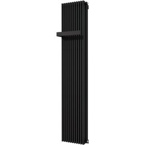 Vipera Corrason dubbele badkamerradiator 40 x 180 cm centrale verwarming mat zwart zij- en middenaansluiting 2.238W