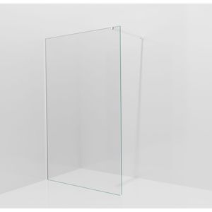 Balmani Modular inloopdouche: 130 x 200 cm, Helder glas met coating, Mat witte profielen