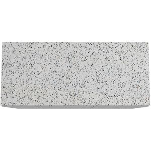 Storke Edge staand badmeubel 120 x 52 cm beton donkergrijs met Tavola enkel of dubbel wastafelblad in mat wit/zwart terrazzo