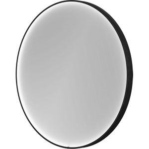 Balmani Secret Black rond badkamerspiegel Ø 80 cm met spiegelverlichting en -verwarming