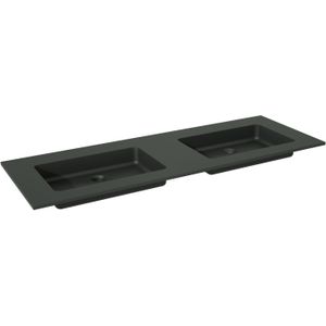 Storke Scuro dubbele wastafel mat kwarts 150 x 52 cm