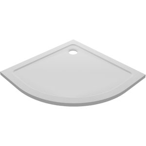 Linie Calisto douchebak 90 x 90 cm kwartrond composietmarmer hoogglans wit