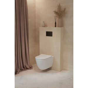 Luca Varess  Vinto  hangend toilet hoogglans wit randloos, inclusief isolatieset