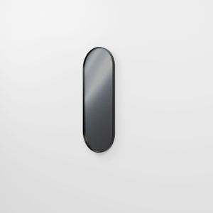 Balmani Giro Oval ovaal badkamerspiegel mat zwart 42 x 110 cm