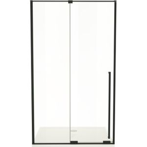 Luca Varess Stilus douche schuifdeur 120 x 200 cm helder glas mat zwart profiel