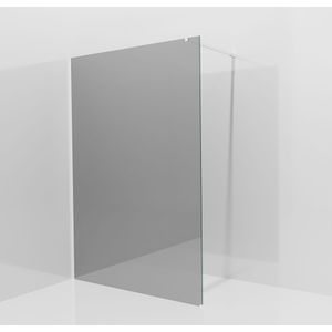 Balmani Modular inloopdouche: 140 x 200 cm, Reflex spiegelglas met coating, Mat witte profielen