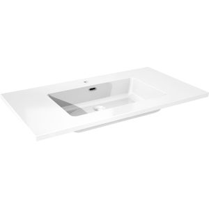 Storke Diva enkele wastafel glanzend composiet marmer 95 x 52 cm