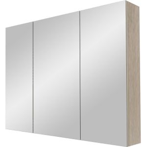 Linie Montro spiegelkast 100 x 75 cm grijs eiken