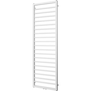 Vipera Listona enkele handdoekradiator 180 x 50 cm zowel elektrisch als cv mogelijk mat wit zij- en middenaansluiting 911W