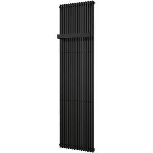 Vipera Corrason enkele badkamerradiator 50 x 180 cm centrale verwarming mat zwart zijaansluiting 1,649W