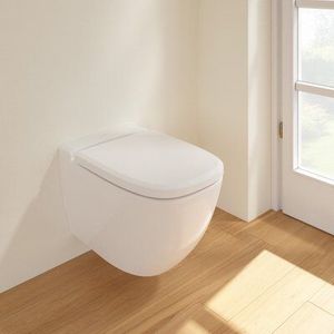 Villeroy & Boch Antheus hangend toilet mat wit randloos zonder wc-bril, inclusief isolatieset