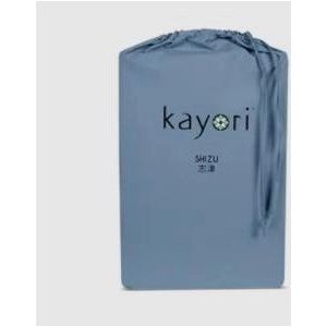 Split Topper Hoeslaken Kayori Shizu Blauw (Percal)-210 x 220 cm