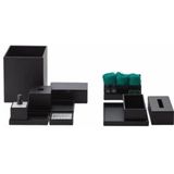 Decor Walther - Brownie - Zeepschaal - Zwart - Kunstleer - 3,7 x 13 x 9,5 cm