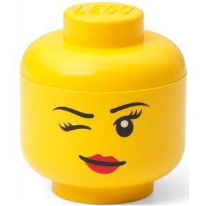 Opbergdoos LEGO-hoofd Winky, Geel - Polypropyleen - LEGO