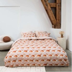 Dekbedovertrek Snurk Corgi Blush Percal-140 x 200 / 220 cm | 1-Persoons