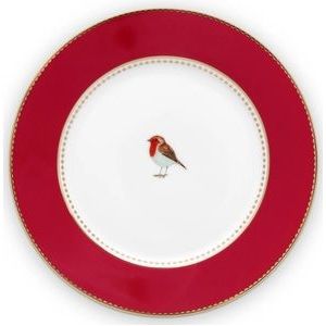 Bord Pip Studio Love Birds Red 17 cm (Set van 6)