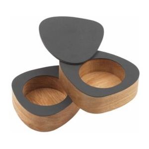 Peper- en zoutstel Lind DNA Curve Salt & Pepper Nupo Anthracite (Set van 2)