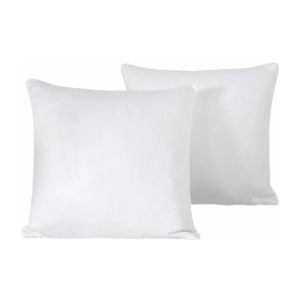 De Witte Lietaer Sierkussensloop Set Olivia White - 40 x 40 cm - Satijn Katoen