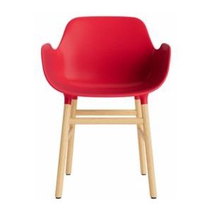Stoel Normann Copenhagen Form Armchair Oak Bright Red