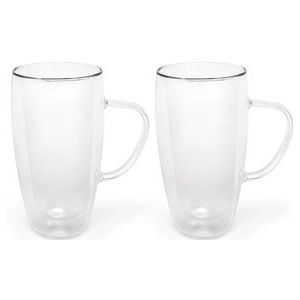 Cappucinoglas Bredemeijer Dubbelwandig Transparant 400 ml (set van 2)