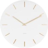 Klok Karlsson Charm White Steel With Gold Battons 45 cm