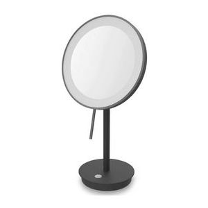 Zack make-up spiegel Alona zwart rvs - inclusief verlichting - staand - 40142