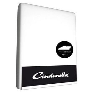 Cinderella - Weekend - Topper hoeslaken met split - 180x200 cm - tot 15 cm matrashoogte - 100% Katoen - Wit