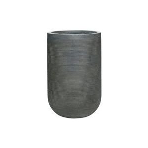 Bloempot Pottery Pots Ridged Cody high M Dark Grey Horizontally Ridged 35 x 55 cm