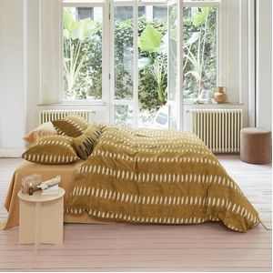 Dekbedovertrek VT Wonen Ikat Oker Katoen-200 x 200 / 220 cm | 2-Persoons