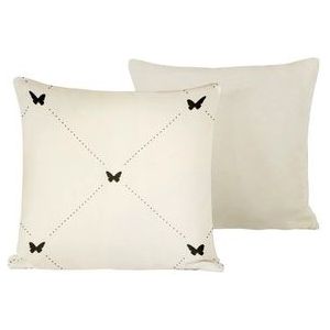 Sierkussenhoes De Witte Lietaer Butterflies Meteorit Off White (40 x 40 cm)