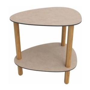 Lind DNA - Curve Lounge Table S - Bull - Warm Grey Oak - Eikenhout en Staal