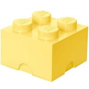 Opbergbox Lego Brick 4 Geel Cool