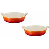 Ovenschaal Le Creuset Rond Oranjerood 20/24 cm (2-Delig)
